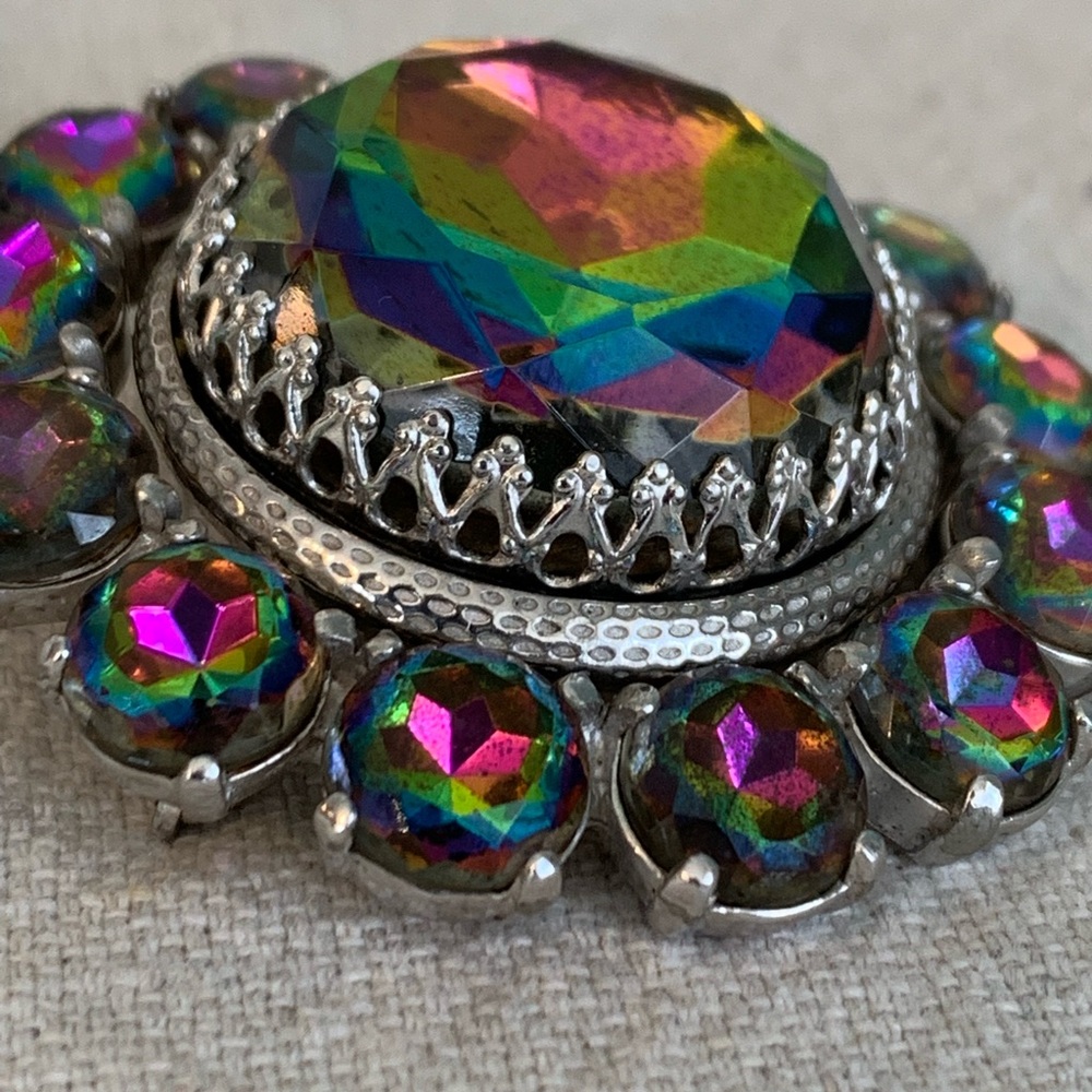Schiaparelli Brooch Massive Watermelon Stone Vintage